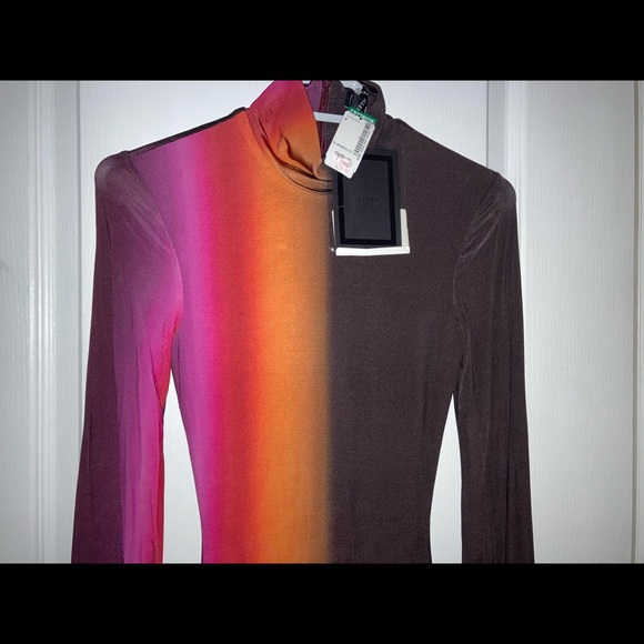 Red Bach High-necked multi-coloured Striped Jersey Midi Dress” by ELLERY. - Picture 4 of 6